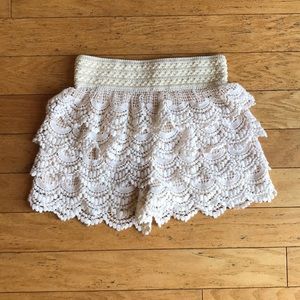 Crochet shorts